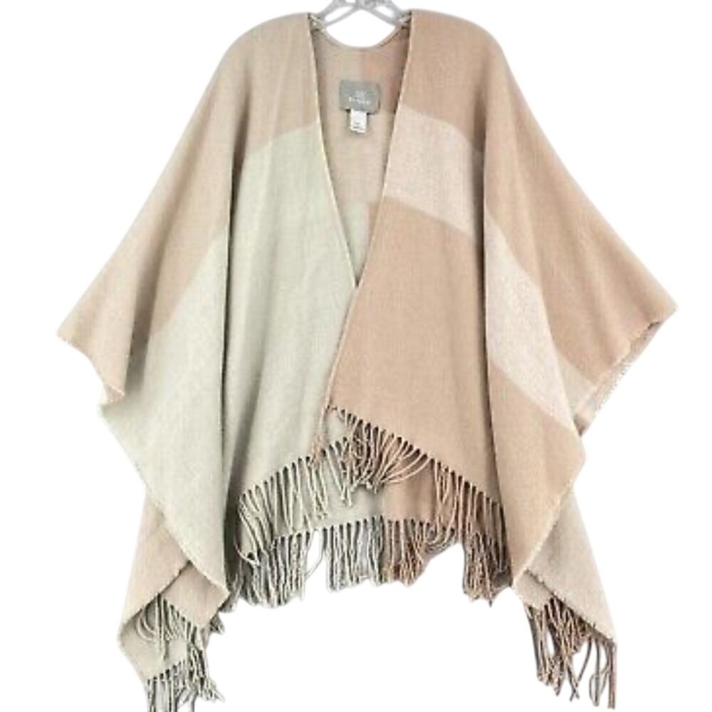 Soia & Kyo Pink Plaid Scarf Wrap Fringe Boho Women’s OS Fall Winter Classic